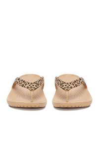 Crocs Japonki KADEE II LEOPARD FLIP W 206398-98R Beżowy. Kolor: beżowy #3