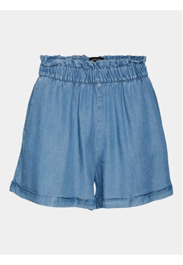 Vero Moda Szorty materiałowe Harper 10283731 Niebieski Regular Fit. Kolor: niebieski. Materiał: lyocell