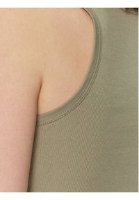 Pinko Top 100807 A0PU Khaki Slim Fit. Kolor: brązowy. Materiał: bawełna