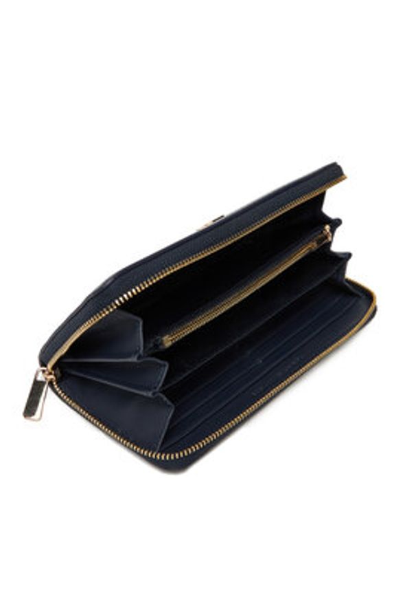 TOMMY HILFIGER - Tommy Hilfiger Duży Portfel Damski Th Icon Lrg Za AW0AW17744 Granatowy. Kolor: niebieski. Materiał: skóra