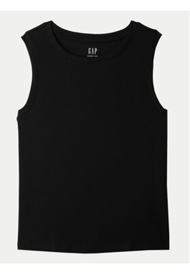 GAP - Gap Top 540735-01 Czarny Slim Fit. Kolor: czarny. Materiał: bawełna