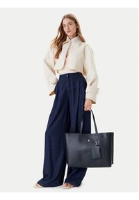 TOMMY HILFIGER - Tommy Hilfiger Torebka Th Distinct Tote Mono AW0AW17195 Granatowy. Kolor: niebieski. Materiał: skórzane