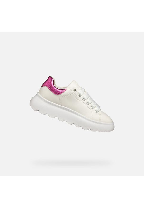 Geox - Buty GEOX J PUFFYPOP GIRL Biały. Kolor: różowy, biały, wielokolorowy. Materiał: tkanina, syntetyk. Sport: turystyka piesza