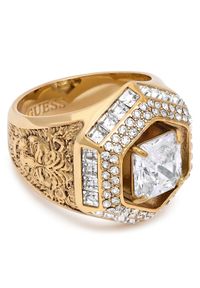 Guess Pierścionek JUBR06 187JW Złoty. Materiał: metalowe. Kolor: złoty #1
