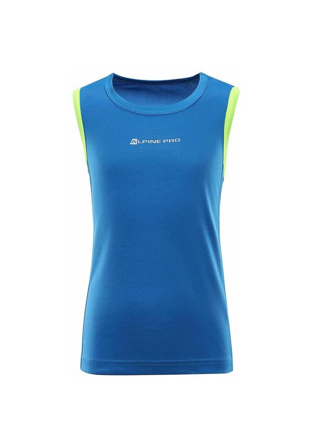 ALPINE PRO - Dziecięcy T-shirt Alpine Pro Takro 3 - Miękka i Oddychająca Bawełna. Kolor: niebieski. Materiał: poliester