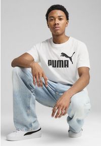 Puma - Męska koszulka Essentials z logo No. 1 PUMA White. Kolor: biały. Materiał: guma. Wzór: nadruk