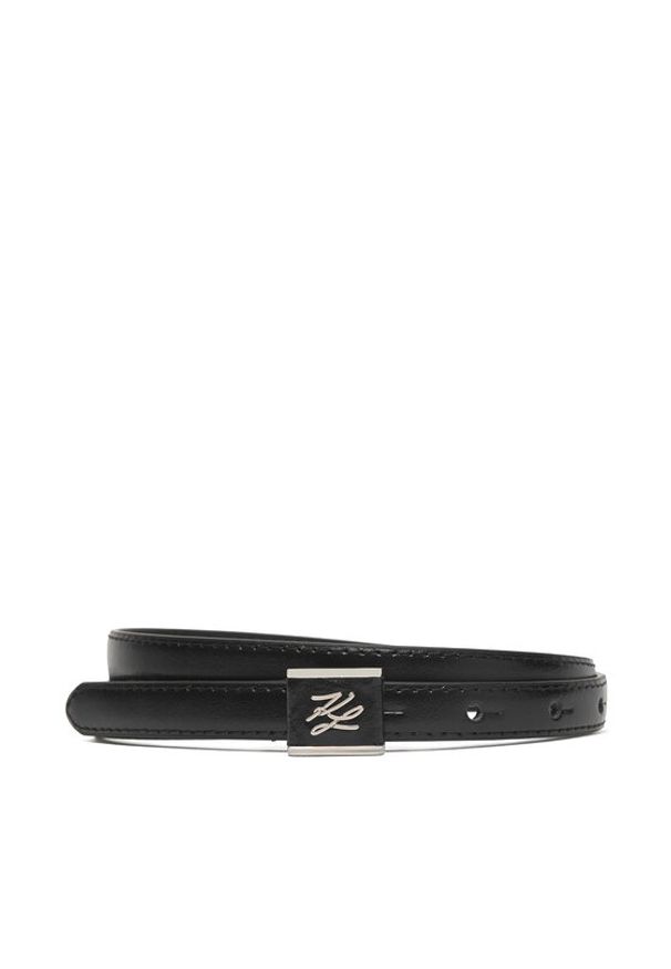 Karl Lagerfeld - KARL LAGERFELD Pasek Damski B1W33074 Czarny. Kolor: czarny. Materiał: skóra