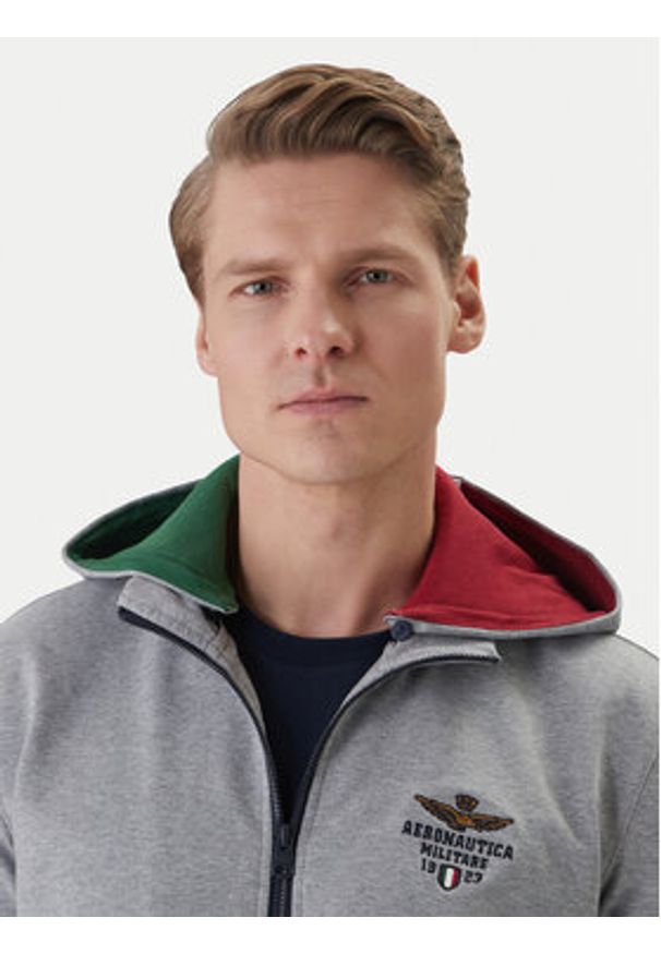 Aeronautica Militare Dres 261TF0108UF00674 Szary Regular Fit. Kolor: szary. Materiał: bawełna