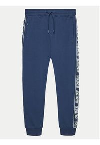 Guess Spodnie dresowe Z2YB19 K6ZS1 Granatowy Regular Fit. Kolor: niebieski. Materiał: bawełna