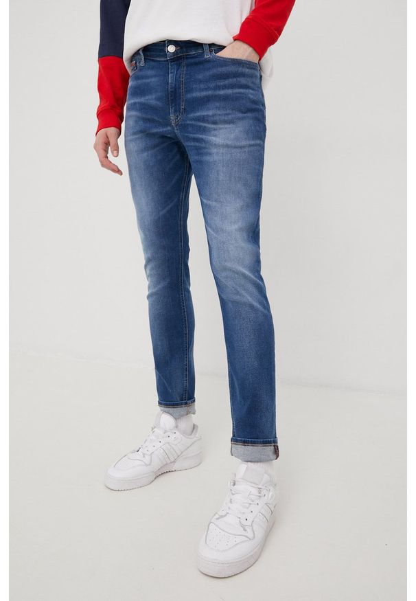Tommy Jeans jeansy SIMON BF1251 DM0DM13213.PPYY męskie. Kolor: niebieski