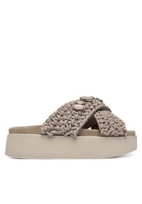 Inuikii Klapki Woven Stones Platform 1004.005.0043 Szary jasny. Kolor: szary. Materiał: materiał. Obcas: na platformie #1