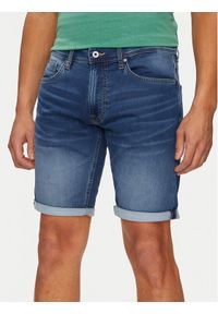 Pepe Jeans Szorty jeansowe Slim Gymdigo Short PM801075HU2 Niebieski Slim Fit. Kolor: niebieski. Materiał: bawełna