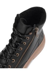 Rieker Trzewiki N0031-00 Czarny. Kolor: czarny. Materiał: materiał #3