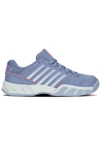 Buty do tenisa damskie K-Swiss Bigshot Light 4. Zapięcie: sznurówki. Kolor: niebieski, wielokolorowy. Materiał: materiał, tkanina, syntetyk. Szerokość cholewki: normalna. Sport: tenis