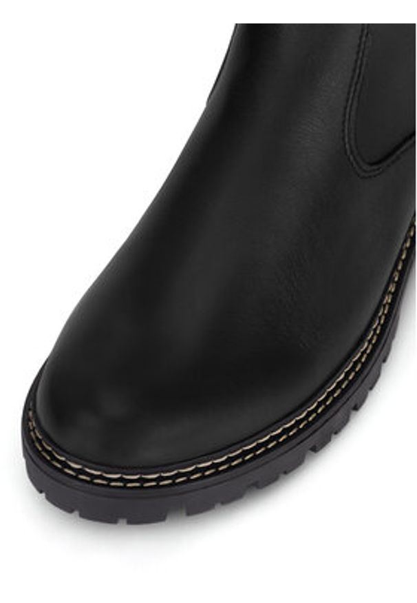 Remonte Oficerki D0B72-01 Czarny. Kolor: czarny. Materiał: skóra