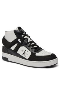 Calvin Klein Jeans Sneakersy Basket Cupsole Mid Lth Ml Fad YM0YM00883 Biały. Kolor: biały #4