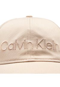 Calvin Klein Czapka z daszkiem Must Minimum Logo K60K610613 Beżowy. Kolor: beżowy. Materiał: materiał, bawełna