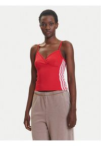 Adidas - adidas Top Seasonal Essentials 3-Stripes JM1910 Czerwony Slim Fit. Kolor: czerwony. Materiał: syntetyk
