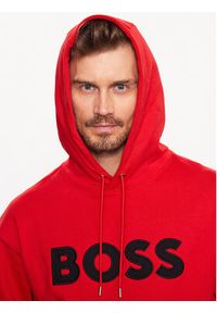 BOSS - Boss Bluza 50486243 Czerwony Oversize. Kolor: czerwony. Materiał: bawełna #4