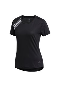 Adidas - Koszulka damska do biegania adidas 3-Stripes Run Tee FK1602. Materiał: materiał, poliester, skóra. Długość rękawa: krótki rękaw. Długość: krótkie. Sport: bieganie #3