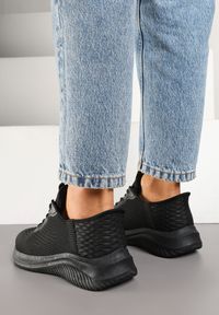 Born2be - Czarne Buty Sportowe Sneakersy Siateczkowe na Piankowej Podeszwie Liltebis. Okazja: na co dzień. Kolor: czarny. Materiał: jeans, materiał. Sezon: lato, wiosna