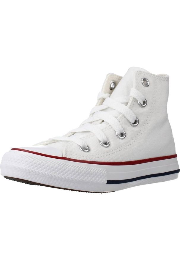 Buty Dziecko Converse Chuck Taylor All Star High biały. Okazja: na co dzień. Kolor: biały. Materiał: materiał. Model: Converse All Star