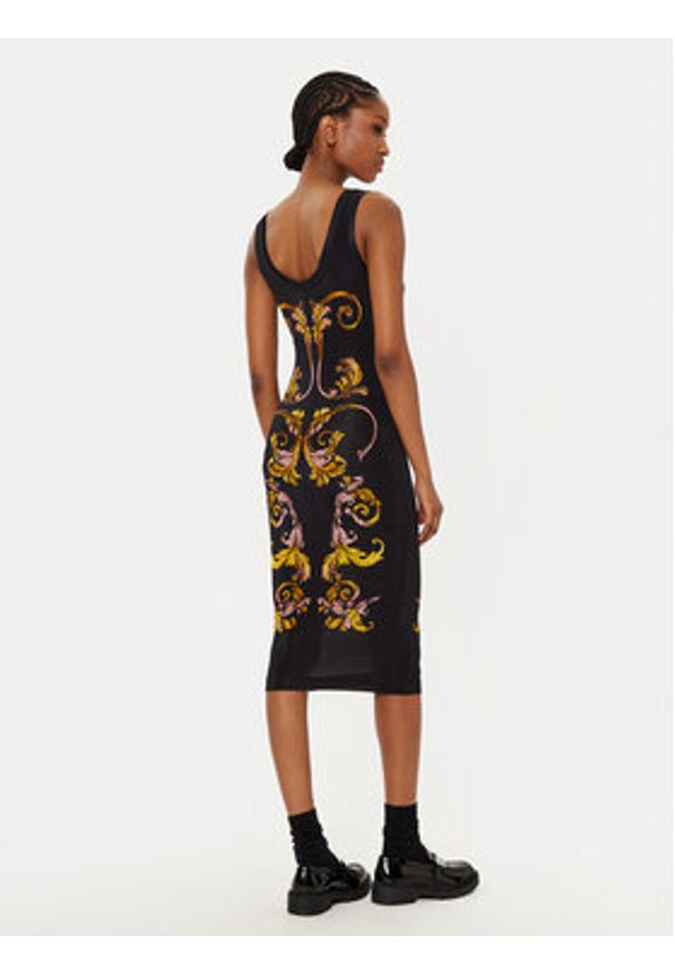 Versace Jeans Couture Sukienka codzienna 78HAO9P6 Czarny Slim Fit. Okazja: na co dzień. Kolor: czarny. Materiał: wiskoza. Typ sukienki: proste. Styl: casual