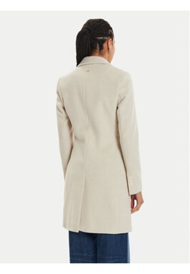 Fracomina Płaszcz przejściowy FR24WC1010W74401 Écru Regular Fit. Materiał: syntetyk