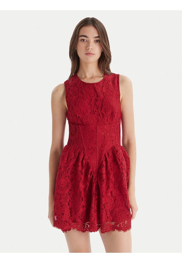 BARDOT - Bardot Sukienka koktajlowa Luisa 60091DB Czerwony Regular Fit. Kolor: czerwony. Materiał: syntetyk, bawełna. Styl: wizytowy
