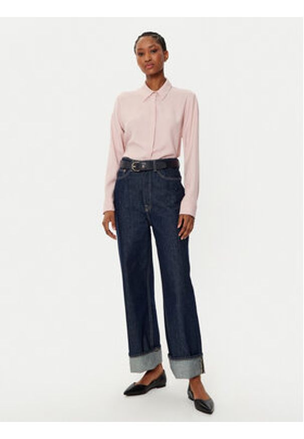 TOMMY HILFIGER - Tommy Hilfiger Koszula WW0WW44045 Różowy Relaxed Fit. Kolor: różowy. Materiał: wiskoza