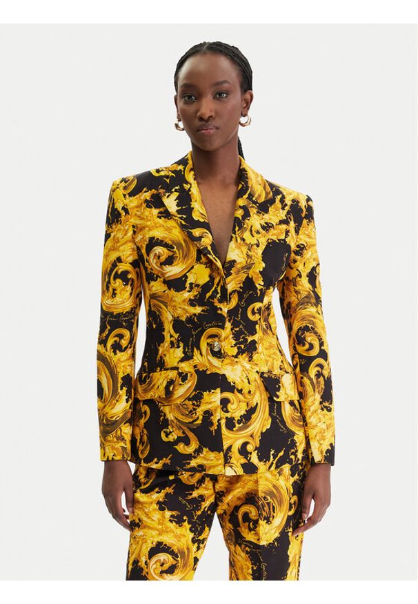 Versace Jeans Couture Marynarka 80HAQ702 NS756 Czarny Regular Fit. Kolor: czarny. Materiał: syntetyk