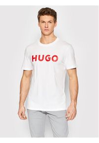 Hugo T-Shirt Dulivio 50467556 Biały Regular Fit. Kolor: biały. Materiał: bawełna