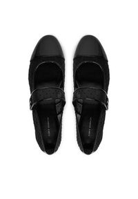 Tory Burch Baleriny Cap-Toe Mary Jane 162496 Czarny. Kolor: czarny. Materiał: materiał