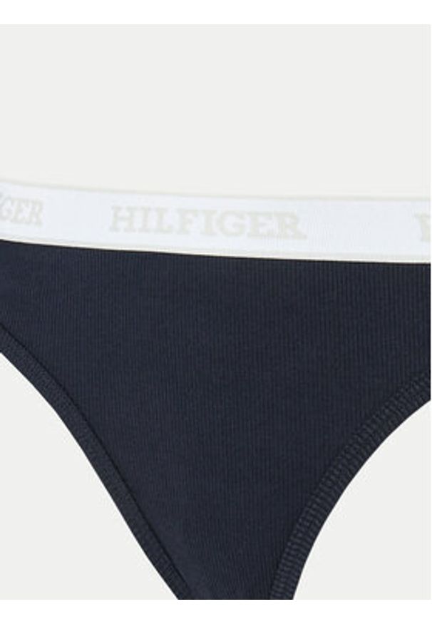 TOMMY HILFIGER - Tommy Hilfiger Stringi UW0UW05539 Granatowy. Kolor: niebieski. Materiał: bawełna