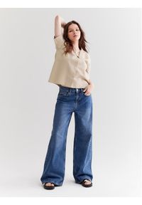 Americanos Jeansy Cartagena Niebieski Wide Low-Rise. Kolor: niebieski