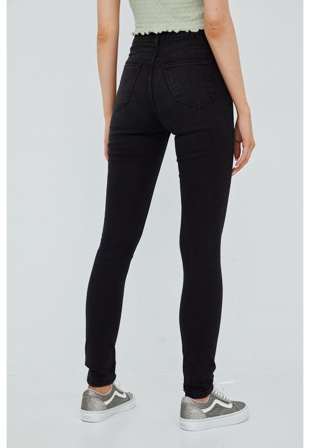 Noisy may - Noisy May jeansy damskie medium waist. Kolor: czarny