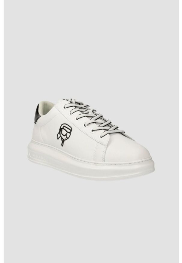 Karl Lagerfeld - KARL LAGERFELD Białe sneakersy Kapri Mens Neonft Lo Lace. Kolor: biały