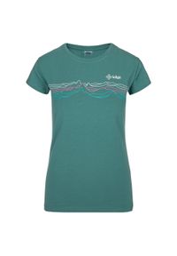 Bawełniana koszulka damska Kilpi TOFFEES-W. Kolor: zielony. Materiał: bawełna
