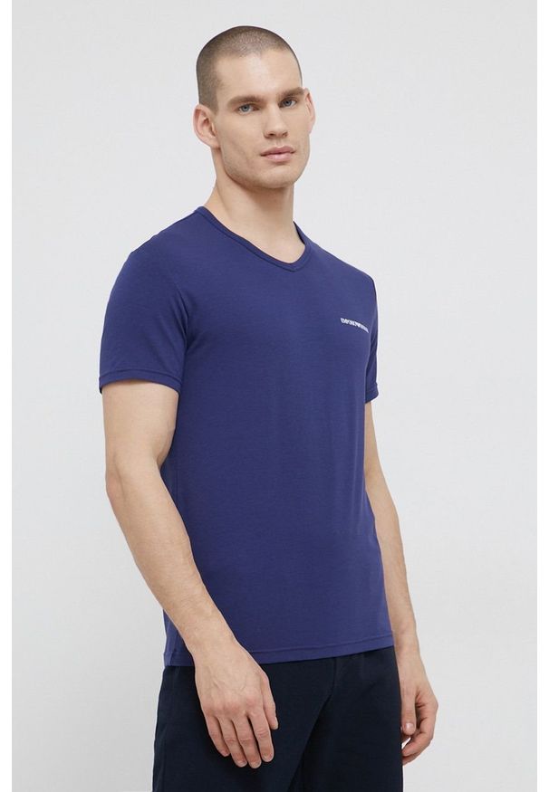 Emporio Armani Underwear T-shirt (2-pack) 111849.2R717 męski kolor biały z nadrukiem. Okazja: na co dzień. Kolor: biały. Materiał: dzianina. Wzór: nadruk. Styl: casual