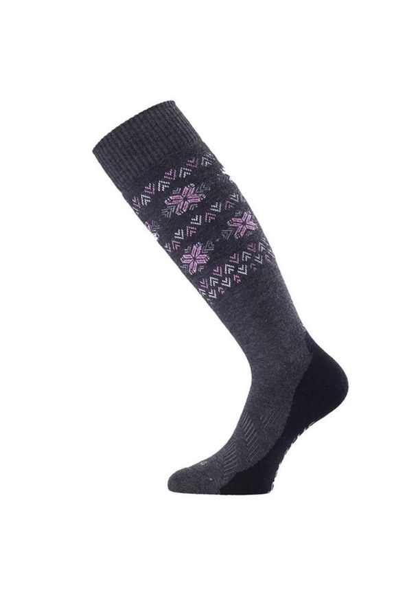 LASTING - Skarpety narciarskie damskie Lasting FWI 889 Merino 85%. Kolor: wielokolorowy, szary, czarny. Materiał: wełna. Sport: narciarstwo