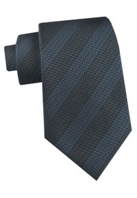 Krawat Męski - Angelo di Monti - Grafit i Granat, Paski. Kolor: niebieski. Materiał: tkanina. Wzór: paski. Styl: elegancki, wizytowy