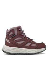 Jack Wolfskin Trekkingi Woodland 2 Texapore Mid K 4059831 Bordowy. Kolor: czerwony. Materiał: skóra. Sport: turystyka piesza