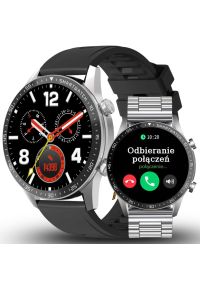 Gravity - Zegarek męski SMARTWATCH GRAVITY GT10-6 SR/BK/SR STEEL PROF. Rodzaj zegarka: smartwatch