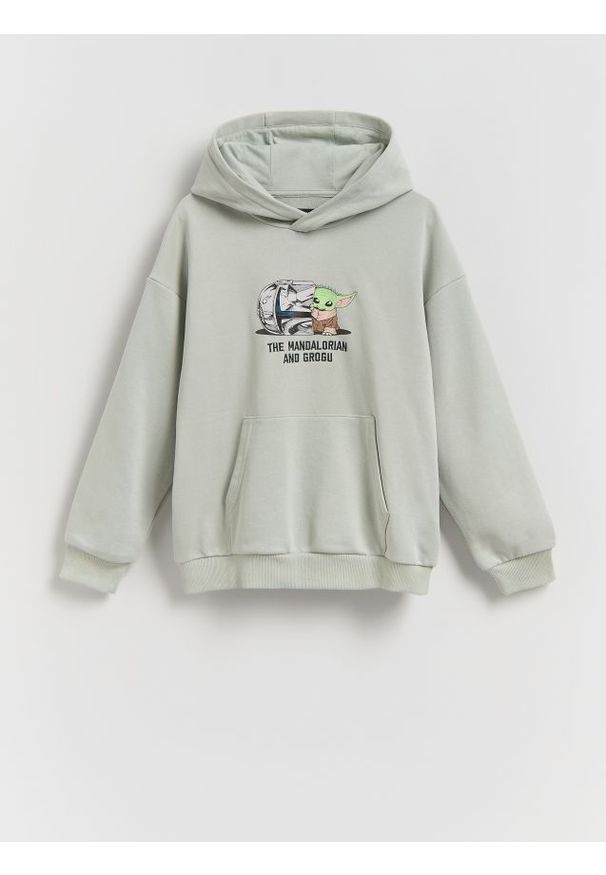 Reserved - Bluza STAR WARS - jasnozielony. Kolor: zielony. Materiał: dzianina, bawełna. Wzór: motyw z bajki