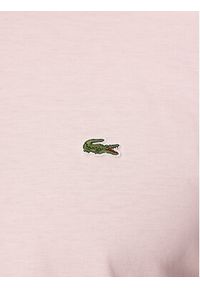 Lacoste T-Shirt TH6709 Różowy Regular Fit. Kolor: różowy. Materiał: bawełna