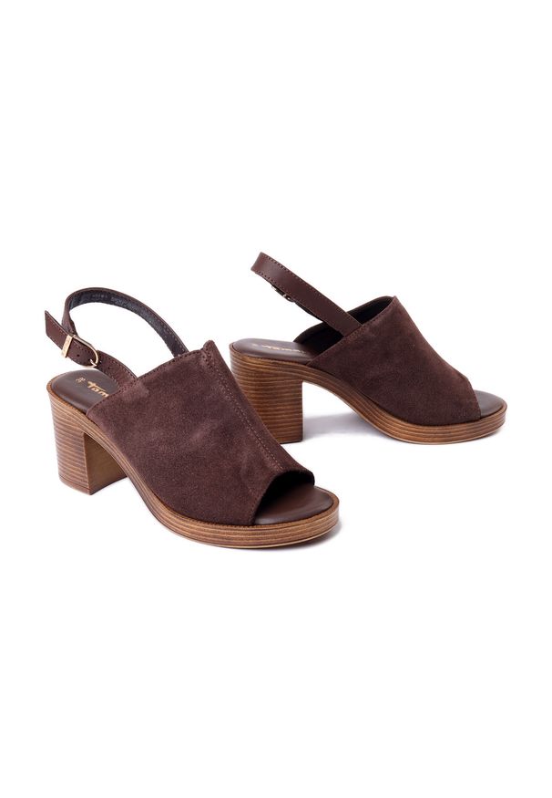 Tamaris - TAMARIS 1-28304-44 304 mocca, sandały damskie. Kolor: brązowy. Materiał: guma