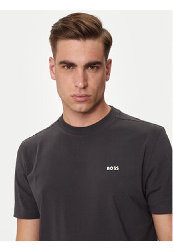 BOSS - Boss T-Shirt Tee 50506373 Szary Regular Fit. Kolor: szary. Materiał: bawełna