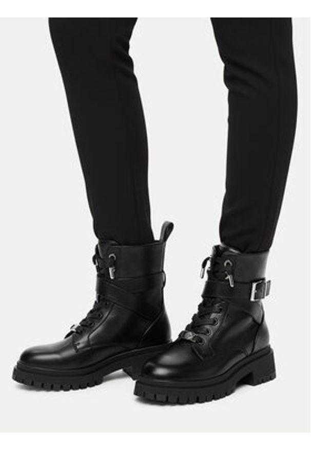 Nine West Trzewiki CEO-DANAE-01 Czarny. Kolor: czarny. Materiał: skóra