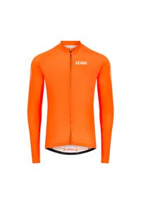 KEADA SPORTS - Męska koszulka kolarska z długim rękawem – Pomarańczowa. Kolor: pomarańczowy. Długość rękawa: długi rękaw. Długość: długie. Sport: kolarstwo