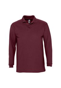 SOL'S - Koszulka Polo Z Długim Rękawem Dla Dorosłych Unisex Winter II. Okazja: na co dzień. Typ kołnierza: polo. Kolor: czerwony, brązowy, wielokolorowy. Długość rękawa: długi rękaw. Długość: długie. Styl: casual